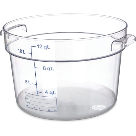 Round Container, 12 qt., Clr, PK6 MPN:1076707