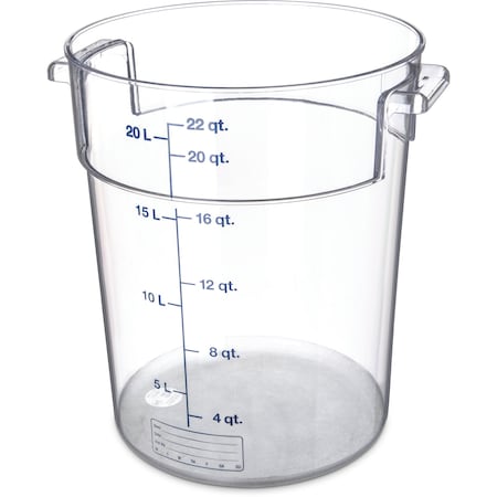 Round Container, 22 qt., Clr, PK6 MPN:1076907