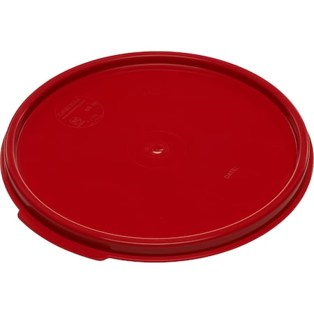 Round Container Lid, 6-8 qt., Red, PK12 MPN:1077205