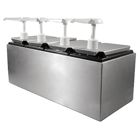 Topping Rail w/Pumps/Jars, 12 1/2 in H, SS MPN:38504