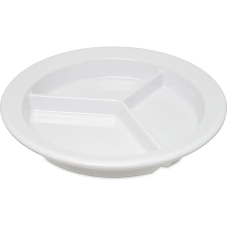 Melamine 3-Compt Deep Plate, 9