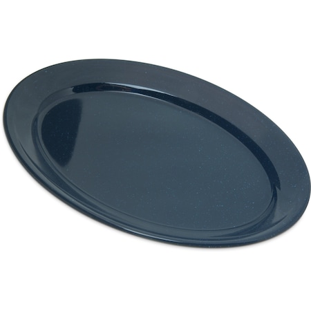 Mlmn Ovl Platter Tray, 12x8.5, Blue, PK24 MPN:4356035