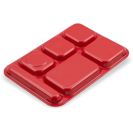 Right Hand 6 Comp Tray, Red, PK12 MPN:4398805