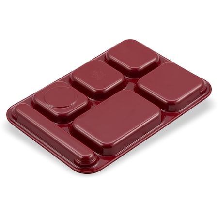 Right Hand 6 Comp Tray, Cranberry, PK12 MPN:4398885