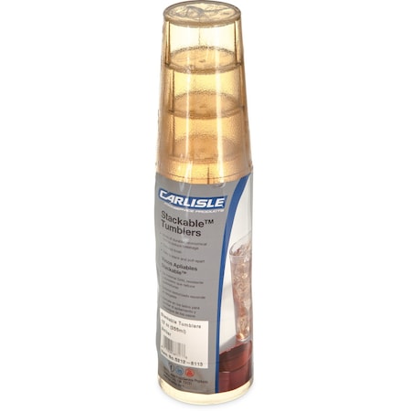 SAN Tumbler, 12 oz., 6/Pack, Amber, PK12 MPN:5212-8113