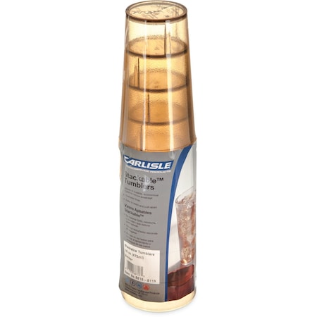 SAN Tumbler, 16 oz., 6/Pack, Amber, PK12 MPN:5216-8113