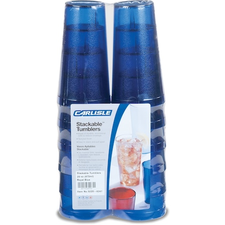 SAN Tumbler, 20 oz., 12/Pack, Royal Blu, PK6 MPN:5220-8247