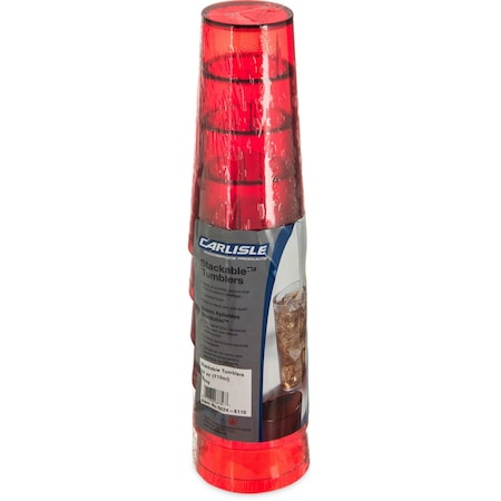 SAN Tumbler, 24 oz., 6/Pack, Ruby, PK12 MPN:5224-8110