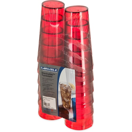 SAN Tumbler, 24 oz., 12/Pack, Ruby, PK6 MPN:5224-8210