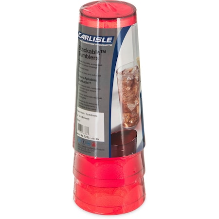 SAN Tumbler, 32 oz., 3/Pack, Ruby, PK8 MPN:5232-8110