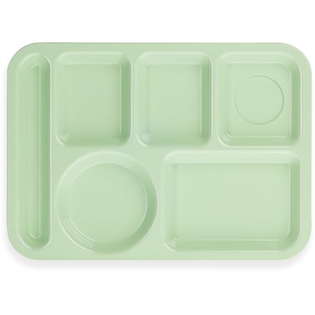 Left-Hand, 6-Compartment Tray, Green, PK24 MPN:61409