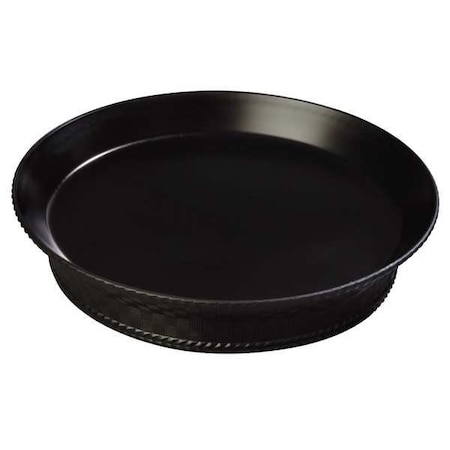 Round Platter, 10 19/50 in W, Black, PK12 MPN:6527GR03