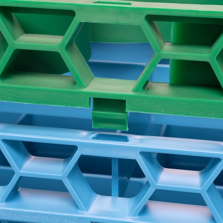 Shrt Glass Rack Ext, 20 Comp, Grn, PK6 MPN:REW20SC09