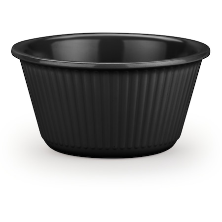 Melamine Fluted Bowl Ramekin, 4 oz, Black MPN:S29103