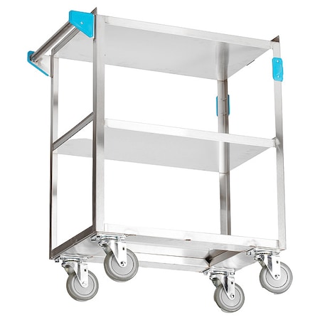 SS Utility Cart, 3 Shelf, 300 lb., 15.5x24