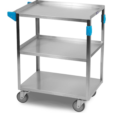 SS Utility Cart, 3 Shelf, 500 lb., 15.5x24