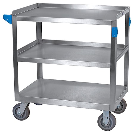 SS Utility Cart, 3 Shelf, 700 lb., 21x33