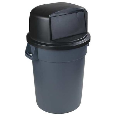 Bronco 32 Gal Round Trash Can Dome Lid, Dome Top Black, Polyethylene MPN:34103403