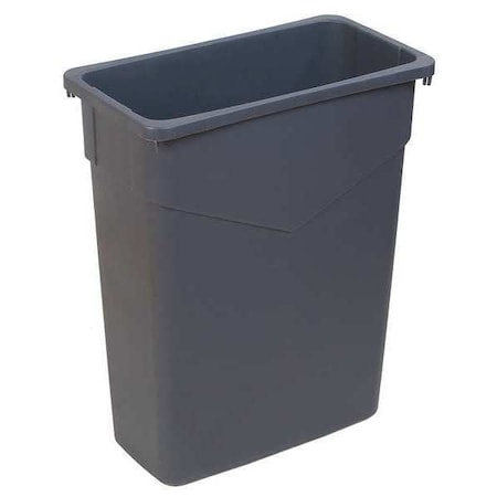 15 gal. LLDPE Rectangular Trash Can, Gray MPN:34201523