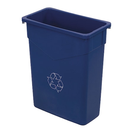 15 gal Rectangular Recycling Bin, Open Top, Blue, Polyethylene (LLDPE), 1 Openings MPN:342015REC14