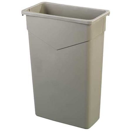 23 gal. LLDPE Rectangular Trash Can, Beige MPN:34202306