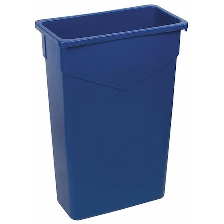 23 gal. LLDPE Rectangular Trash Can, Blue MPN:34202314