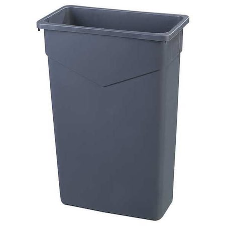23 gal. LLDPE Rectangular Trash Can, Gray MPN:34202323