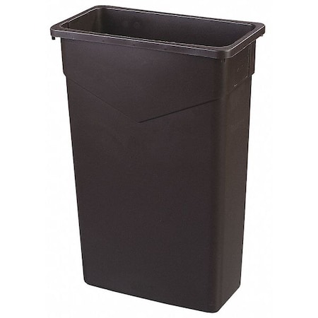 23 gal. LLDPE Rectangular Trash Can, Dark Brown MPN:34202369