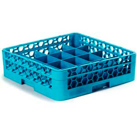 Carlisle RC20-114 - Opticlean™ 20-Compartment Cup Rack W/ 1 Open Extender Carlisle Blue RC20-114 - Pkg Qty 4