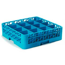 Carlisle RG16-114 - Opticlean™ 16-Compartment Glass Rack W/ 1 Extender Carlisle Blue RG16-114 - Pkg Qty 4