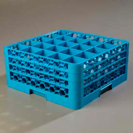 Carlisle RG25-314 - Opticlean™ 25-Compartment Glass Rack W/ 3 Extenders Carlisle Blue RG25-314 - Pkg Qty 2