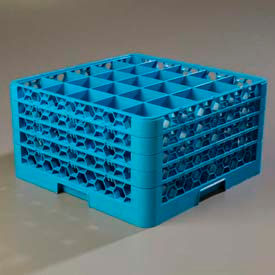 Carlisle RG25-414 - Opticlean™ 25-Compartment Glass Rack W/ 4 Extenders Carlisle Blue RG25-414 - Pkg Qty 2