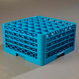 Carlisle RG36-414 - Opticlean™ 36-Compartment Glass Rack W/ 4 Extenders Carlisle Blue RG36-414 - Pkg Qty 2