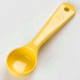 Carlisle 492104 - Solid Measure Miser Spoon Short Handle 1 Oz. Yellow 492104 - Pkg Qty 12