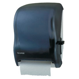 San Jamar® Lever Roll Towel Dispenser with Auto Transer - Black - T1100TBK T1100TBK