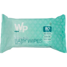 WipesPlus® Baby Wipes Flowpack 80 Wipes 12 Packs/Case 67812