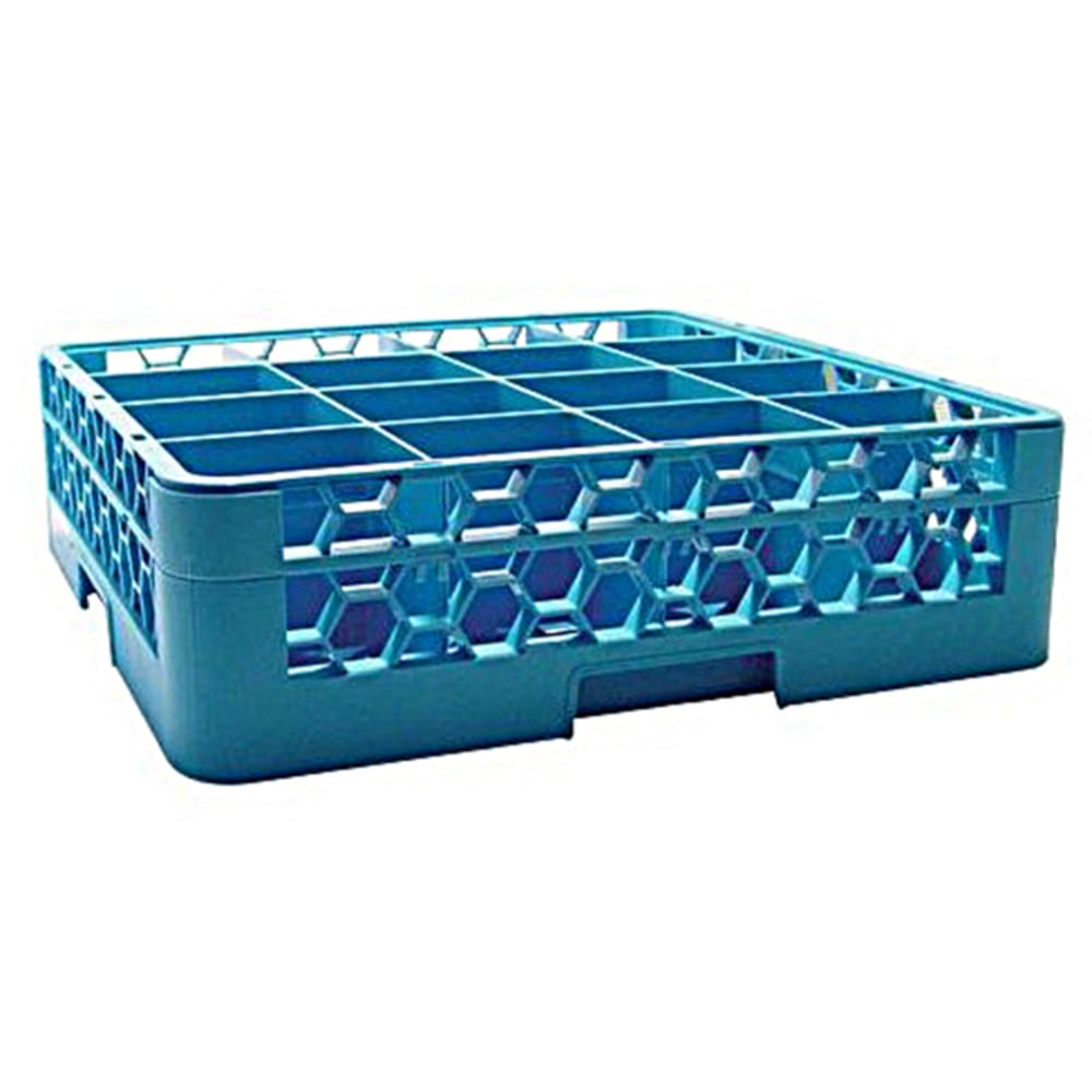 Carlisle 16-Compartment OptiClean Glass Rack And Extender, Blue MPN:RG16-114