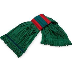 Carlisle® Microfiber Mop w/ Scrubber Large Green 36942009 - Pkg Qty 12