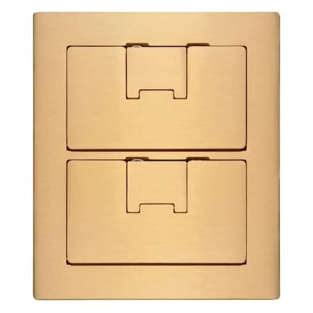 Box Cover, Floor Box Type, 2 Gang, Brass MPN:E9762BR