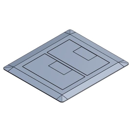 Box Cover, Floor Box Type, 2 Gang, Non-Metallic MPN:E9762S