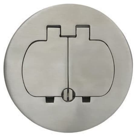 Electrical Box Cover, Round, Stainless Steel, Duplex Receptacle Cover MPN:E97SS2