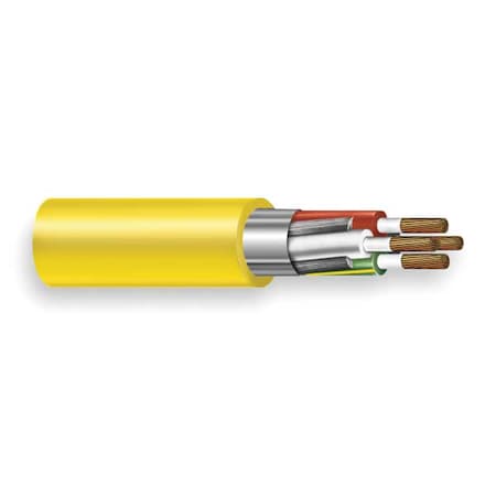 Portable Cord, SJOOW, 16 AWG, 4 C, Yellow, EPDM Rubber, Stranded, 300V, Indoor/Outdoor, 250 ft MPN:02606.35.05