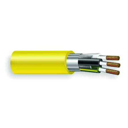 Portable Cord, SJOOW, 14 AWG, 3 C, Yellow, EPDM Rubber, Stranded, 300V, Indoor/Outdoor, 250 ft MPN:02608.35.05