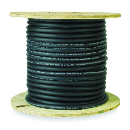 Portable Cord, SOOW, 16 AWG, 3 C, Black, EPDM Rubber, Stranded, 600V, Indoor/Outdoor, 250 ft MPN:02765.35.01