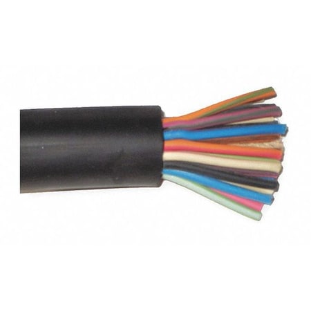 Portable Cord, SOOW, 16 AWG, 24 C, Black, EPDM Rubber, Stranded, 600V, Indoor/Outdoor MPN:09624.99.01