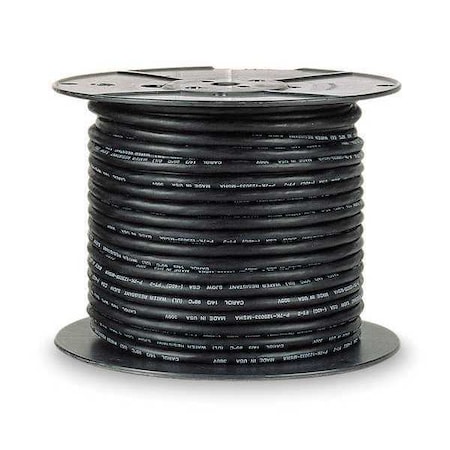 Portable Cord, SOOW, 2 AWG, 4 C, Black, Rubber, Stranded, 600V, Indoor/Outdoor, 50 ft MPN:16094