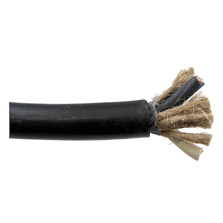 Portable Cord, W, 6 AWG, 2 C, Black, Rubber Blend, Stranded, 2000V, 25 ft MPN:81622.99.01-25