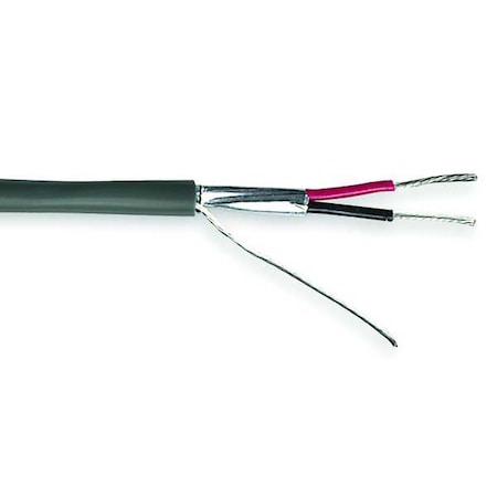 Communication Cable, 2 C, Gray, PVC, 100 ft. MPN:C0841A