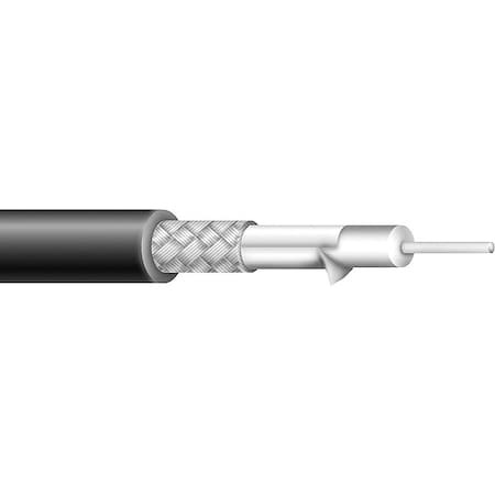 Coaxial Cable, 18 ga, 25 ft L, Black MPN:C5775