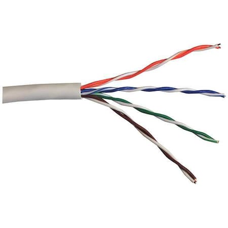 Data Cable, Cat 5e, 24 AWG, 1000ft, White MPN:CR5.30.02